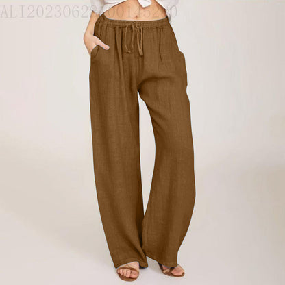 Damen weite Leinenhose Stalluxe