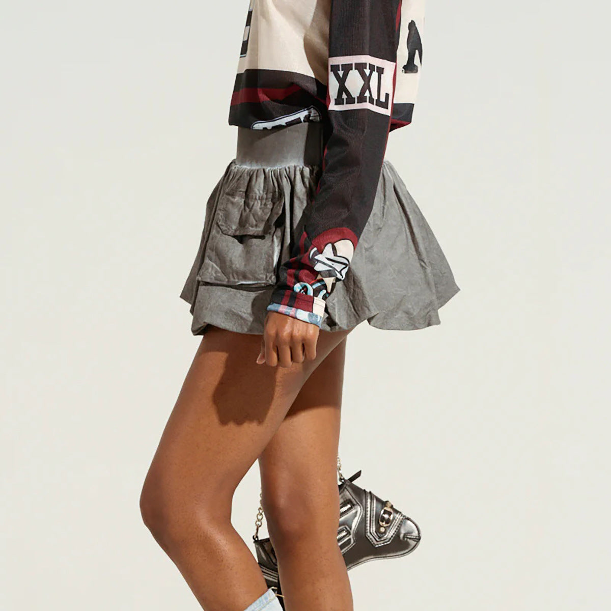 Damen Lässiger Rock mit hochwertiger Taillenschnürung Stalluxe