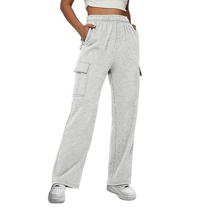 Damen vielseitige Cargo-Hose mit elastischem Bund und zahlreichen Taschen Stalluxe