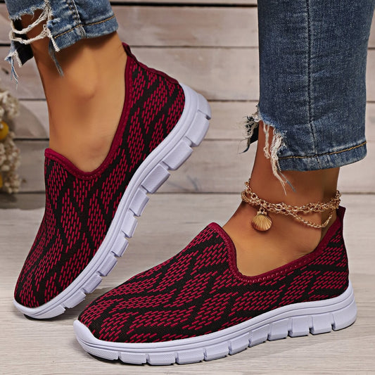 Damen Atmungsaktive Slip-On Sneaker mit flexiblem Sohlenprofil Stalluxe