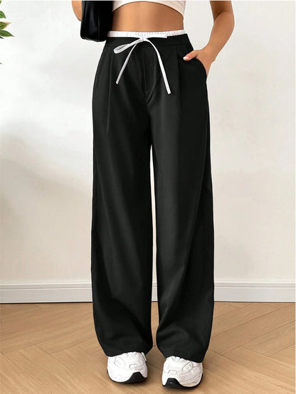 Damen Weite Sporthose mit Kordelzug und Praktischen Taschen Stalluxe