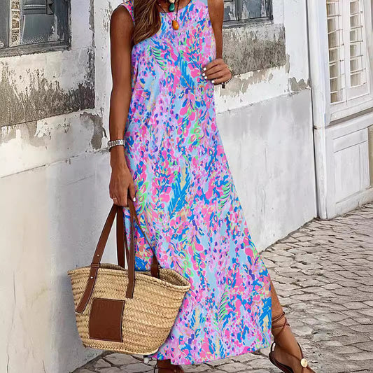Damen Maxikleid mit floralem Muster und lässigem Schnitt Stalluxe