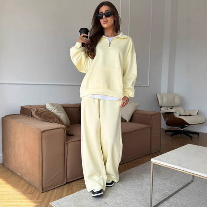 Damen Casual Oversized Hoodie und weite Relax-Hose Set Stalluxe