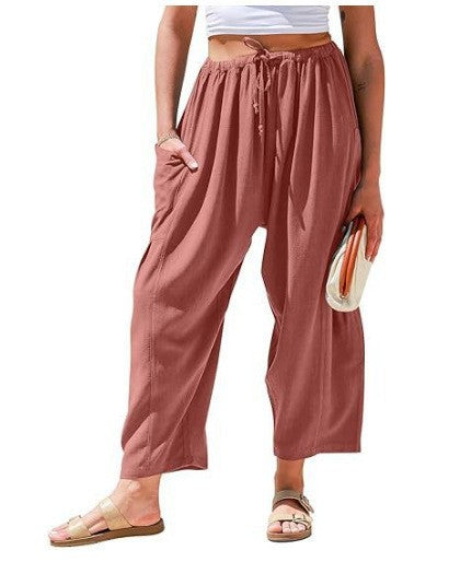 Damen Weit geschnittene Sommerhose mit elastischem Bund und praktischen Seitentaschen Stalluxe