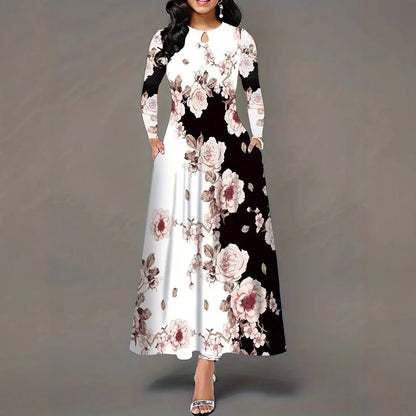 Women's Floral Print Maxi Dress Stalluxe
