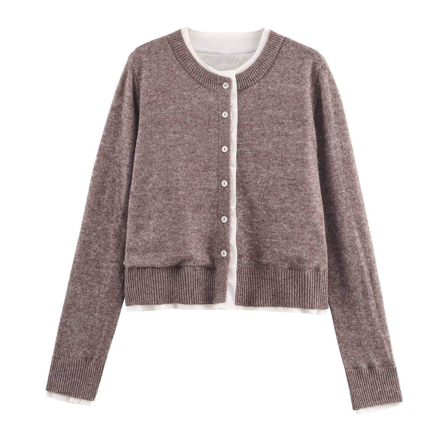 Damen lässige Strickjacke mit Rundhalsausschnitt und Knopfdetails Stalluxe