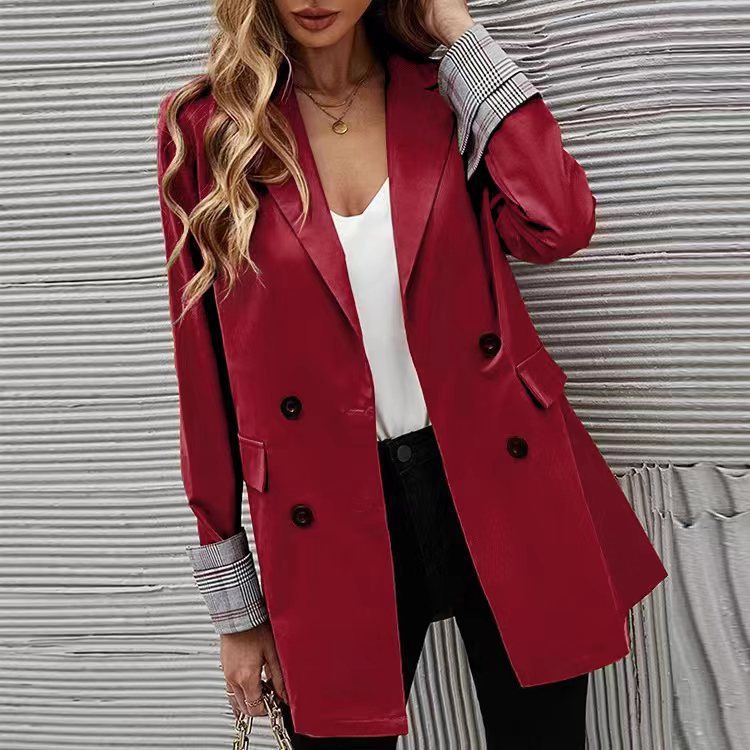 Damen Modischer Blazer mit doppelter Knopfleiste und eleganten Details Stalluxe
