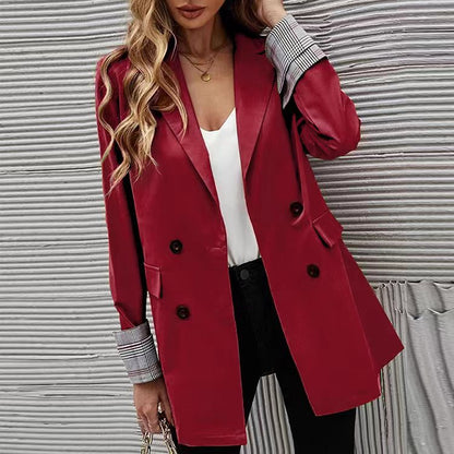Damen Modischer Blazer mit doppelter Knopfleiste und eleganten Details Stalluxe