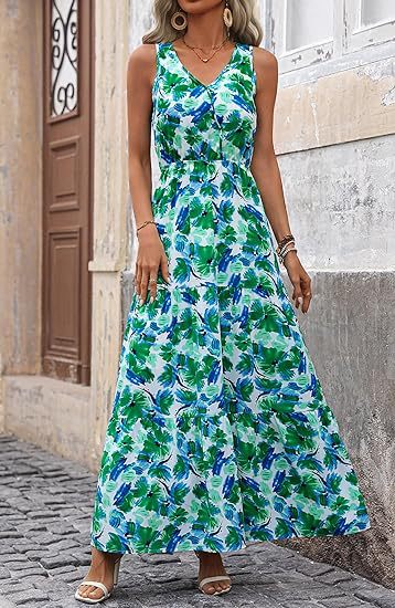 Damen Maxikleid mit floralen Applikationen und schmalen Trägern Stalluxe