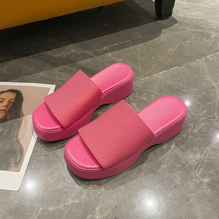 Damen Wedge-Pantoletten mit ergonomischem Fußbett und breiter Riemenpartie Stalluxe