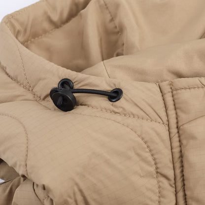 Damen modische gesteppte Übergangsjacke mit Kapuze und seitlichen Eingrifftaschen Stalluxe