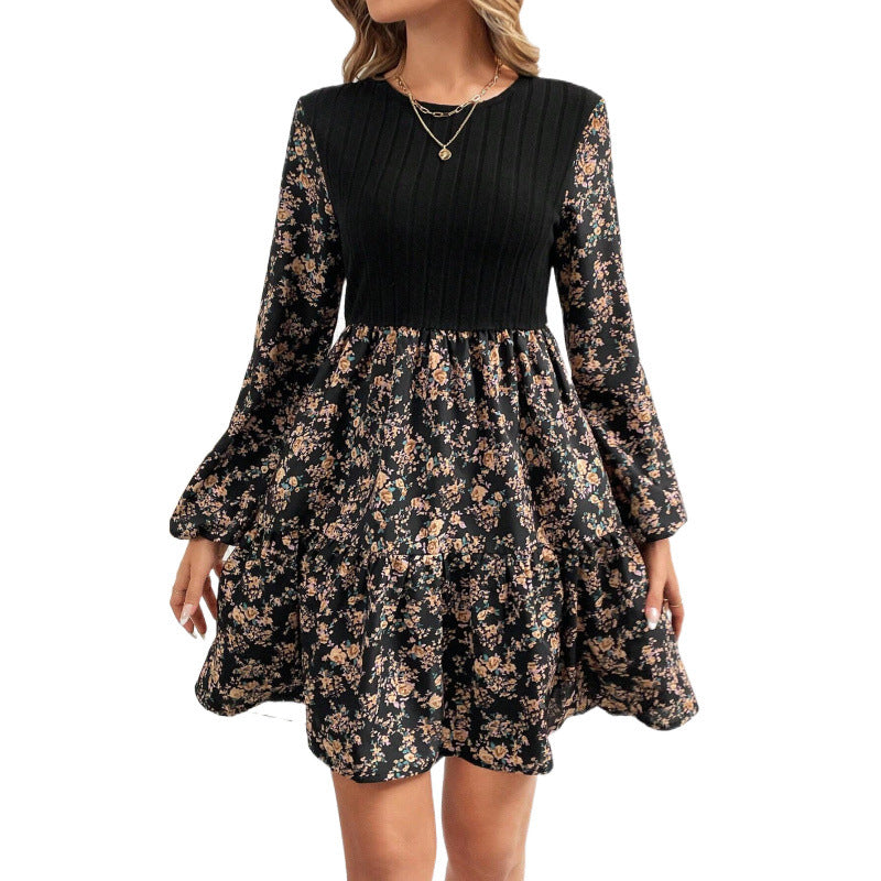 Damen Freizeitkleid mit voluminösem Rock und Ballonärmeln Stalluxe