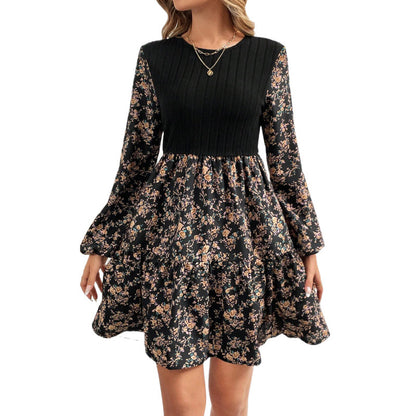 Damen Freizeitkleid mit voluminösem Rock und Ballonärmeln Stalluxe