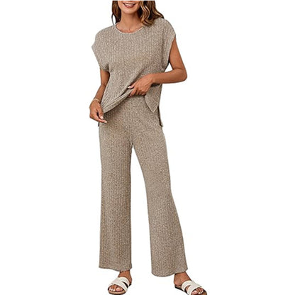 Damen gestrickter Zweiteiler-Anzug Stalluxe