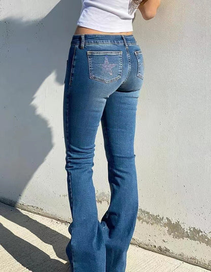 Damen Bootcut Jeans mit praktischen Taschen Stalluxe