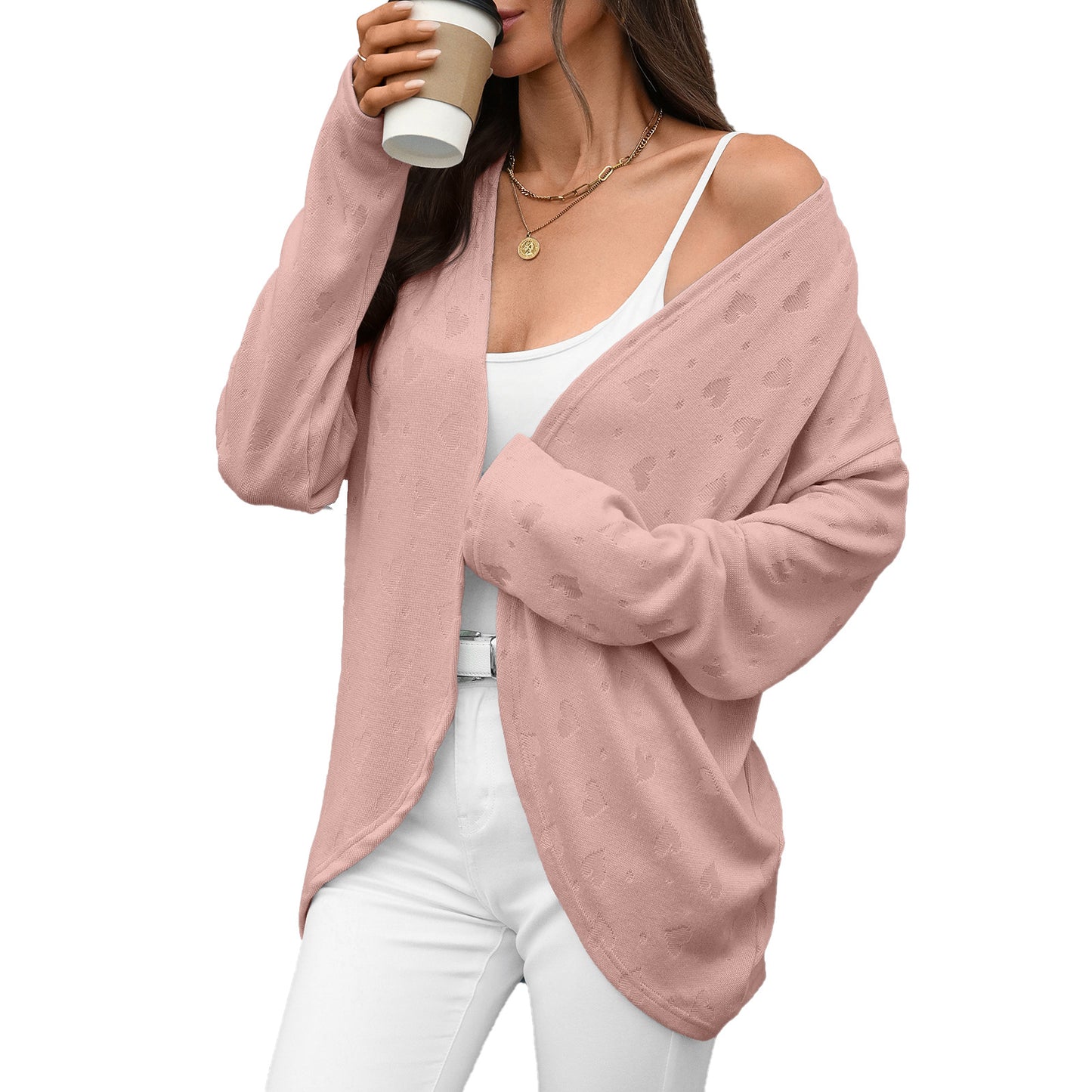 Damen Oversized Pulloverjacke Stalluxe