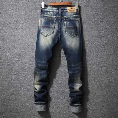 Herren Zerrissene Denim-Jeans mit lässigem Schnitt Stalluxe