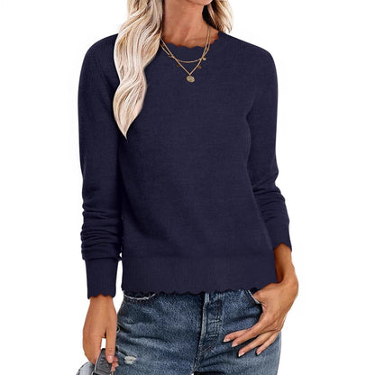 Damen Sweater mit Wellenkante Stalluxe