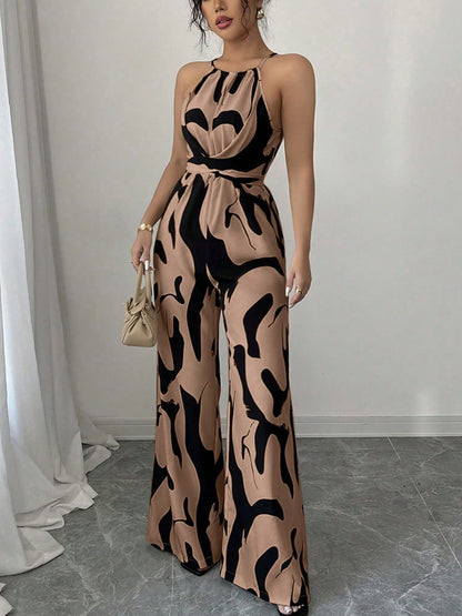 Damen Jumpsuit mit hohem Kragen und eleganter Drapierung Stalluxe