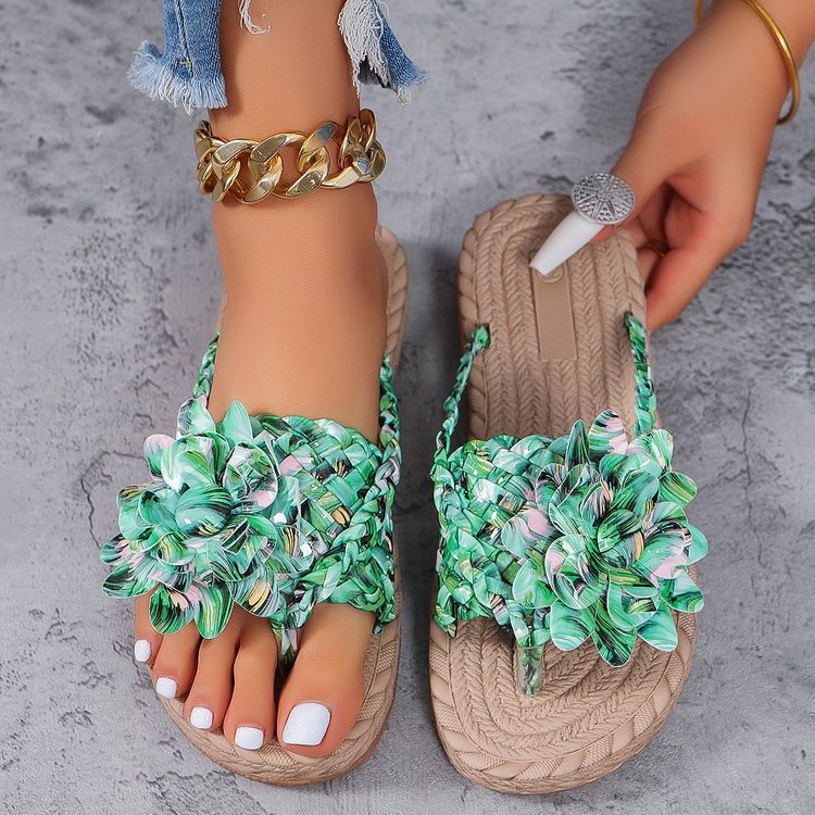 Damen Blumenschmuck-Sandaletten mit komfortabler Fußbett-Technologie Stalluxe