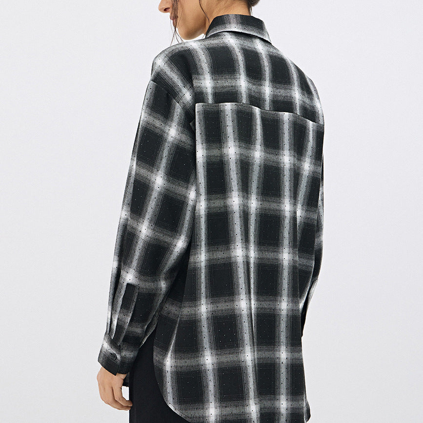 Damen Karoshemd mit lässigem Schnitt und soften Stoff Stalluxe