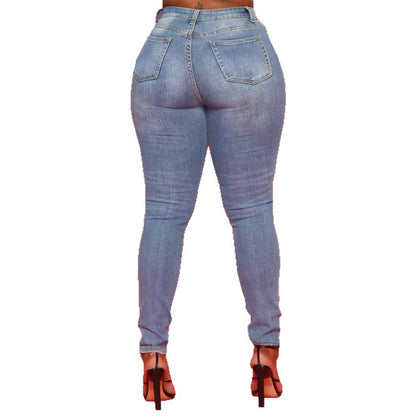 Damen Hochtaillierte Skinny Jeans mit konturiertem Schnitt Stalluxe