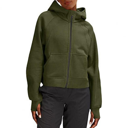 Damen lässige Kapuzenjacke mit nach unten gerafftem Schnitt und praktischen Taschen Stalluxe