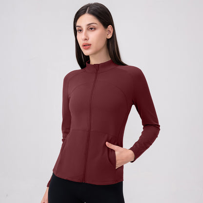 Damen Funktionelle Trainingsjacke mit hohem Kragen und Taschen Stalluxe