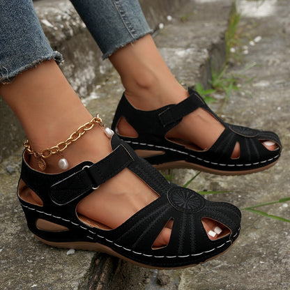Damen Komfort Sandalen mit verstellbaren Riemen und ergonomischer Sohle Stalluxe