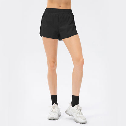 Damen Sportliche Laufshorts mit elastischem Bund und praktischen Seitentaschen Stalluxe