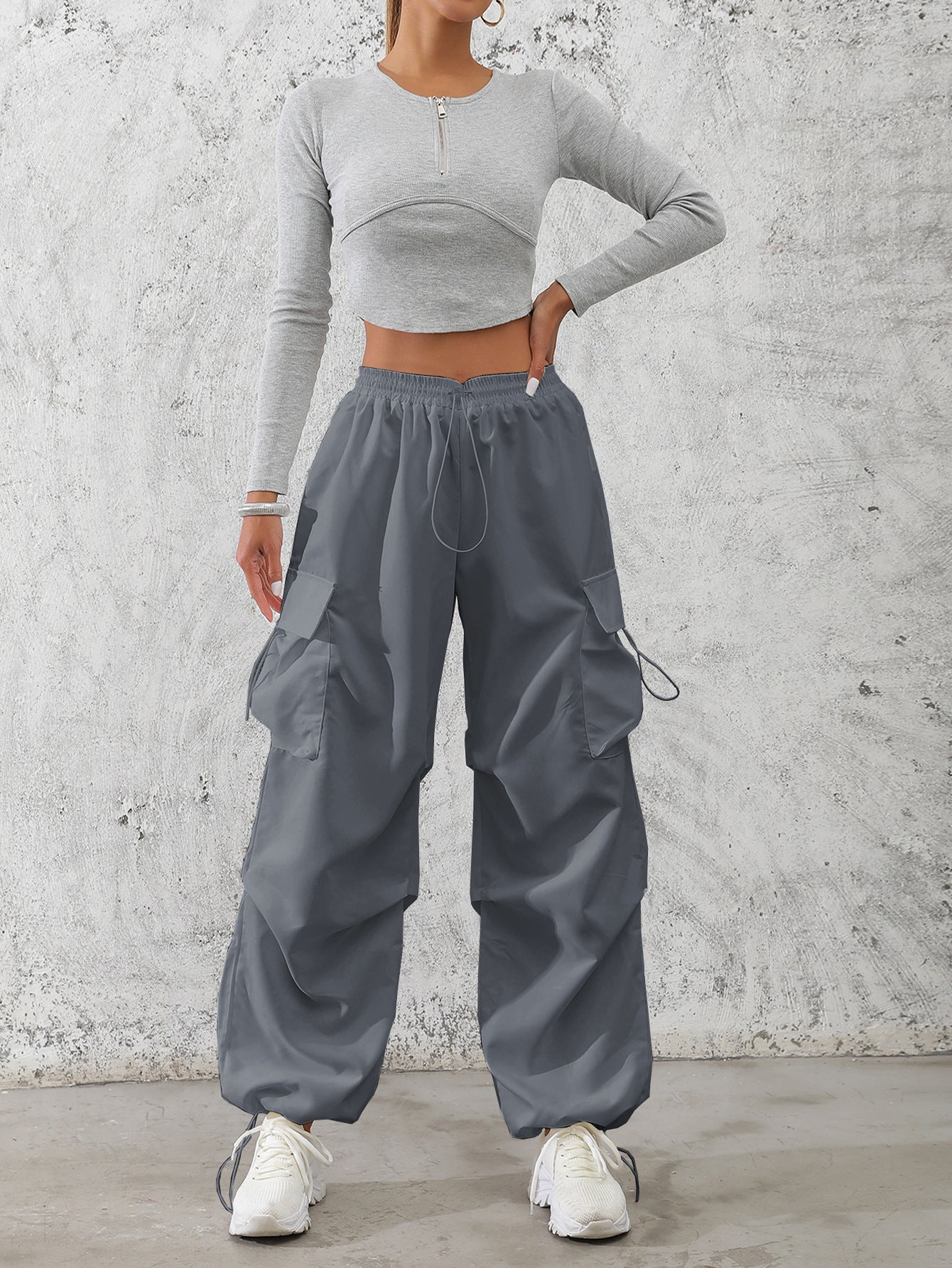 Damen Cargo-Hose im urbanen Utility-Stil mit seitlichen Taschen Stalluxe