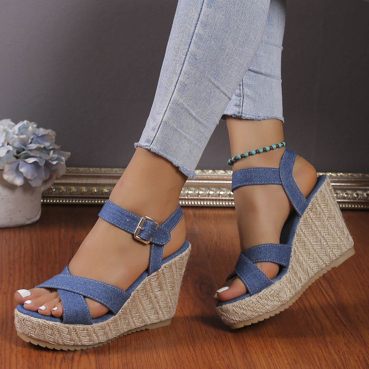Damen modische Espadrilles mit verstellbarem Riemen Stalluxe
