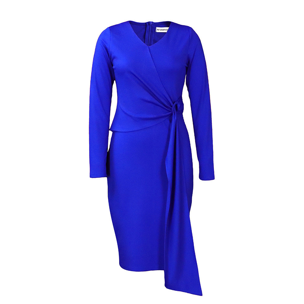 Damen Wickelkleid mit elegantem Taillenband und raffinierter Silhouette Stalluxe