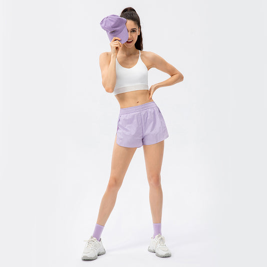 Damen Sportliche Laufshorts mit elastischem Bund und praktischen Seitentaschen Stalluxe