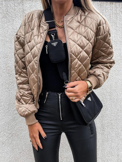 Damen Steppjacke im sportlichen Design mit elastischen Bündchen Stalluxe
