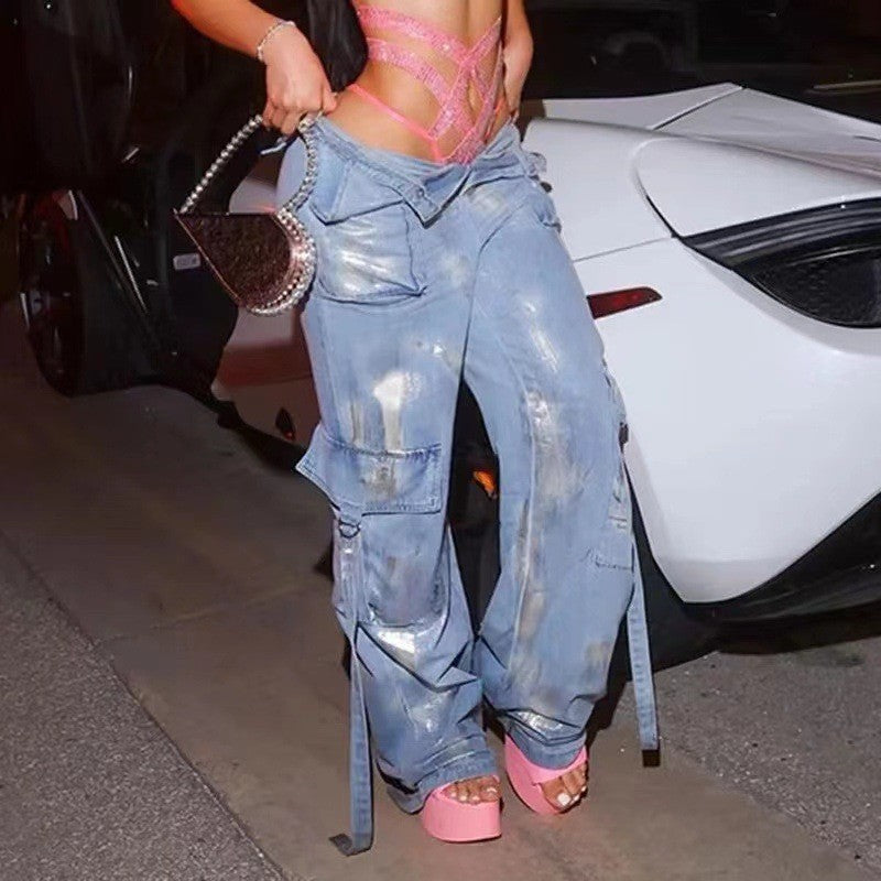 Damen Cargo-Hosen im modernen Street-Style mit kreativem Design Stalluxe