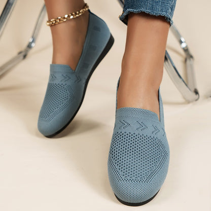 Damen Bequeme Slip-On Ballerinas mit atmungsaktivem Obermaterial Stalluxe