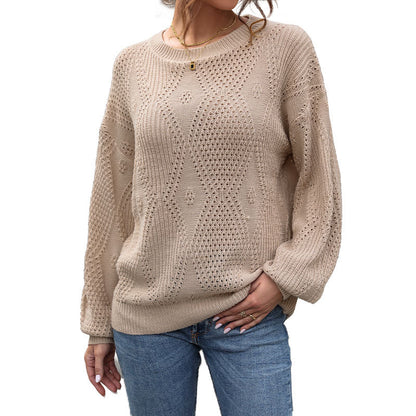 Damen Strickpullover mit luftiger Struktur Stalluxe
