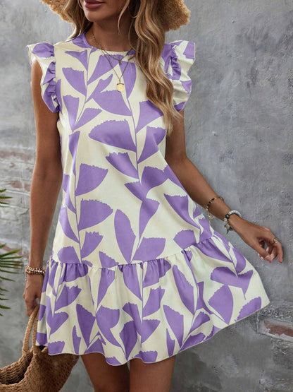 Damen Sommerliches Volantkleid mit Rüschendetails Stalluxe