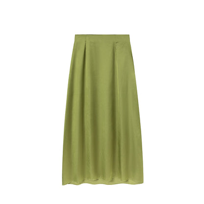 Damen Maxirock aus hochwertigem Satin mit elegantem Schnitt und fließendem Fall Stalluxe