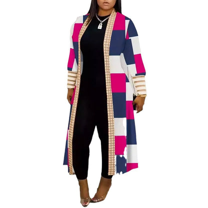 Women's Artistic Print Duster Cardigan Stalluxe