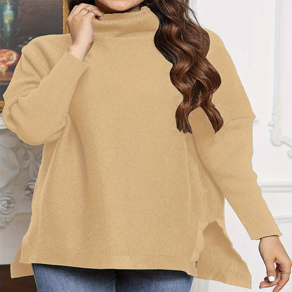 Damen gemütlicher Rollkragenpullover aus feinem Strick Stalluxe