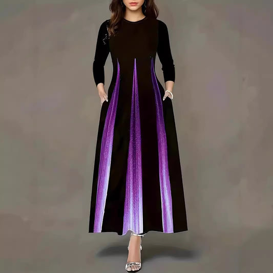 Damen Maxikleid mit seitlichen Einsätzen und praktischen Taschen Stalluxe