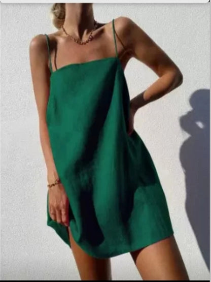 Damen lässiges Trägerkleid aus leichtem Material Stalluxe