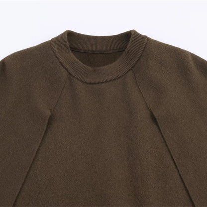 Damen elegantes Oversize-Pullover mit weitem Pfennigkragen Stalluxe