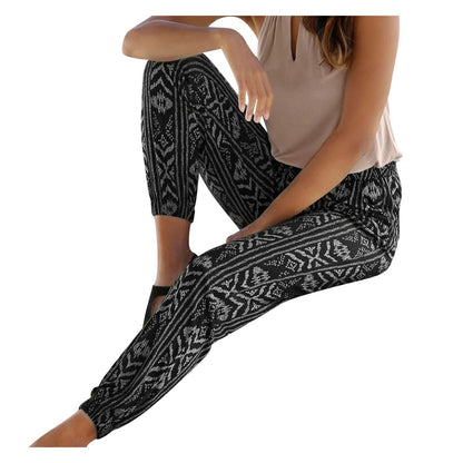 Damen Freizeit-Hosen mit floralem Muster und elastischem Bund Stalluxe