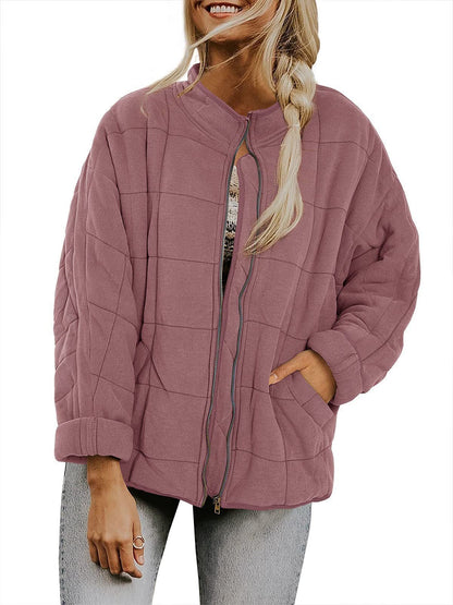 Damen Steppjacke mit hochschließendem Kragen und praktischen Tasche Stalluxe