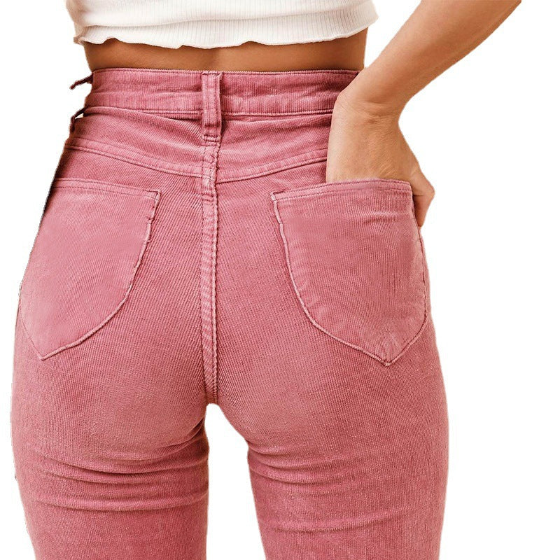 Damen weite High-Waist Flared Jeans Stalluxe