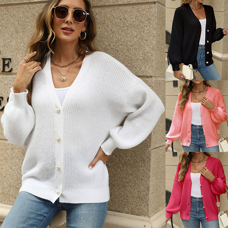 Damen lässiger Cardigan mit besonderen Knopfdetails und lockerer Passform Stalluxe