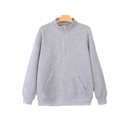 Damen bequemer Stehkragen Pullover Stalluxe